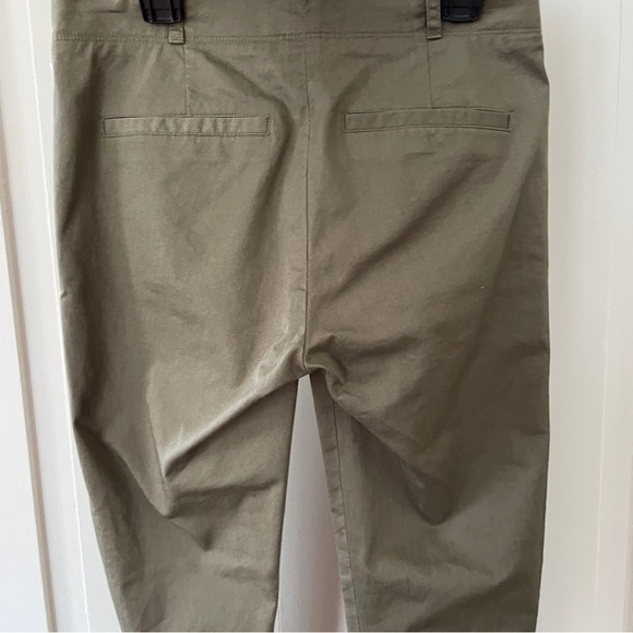 Veronica Beard Army Green Coach Cuffed Pants - Picture 8 of 11